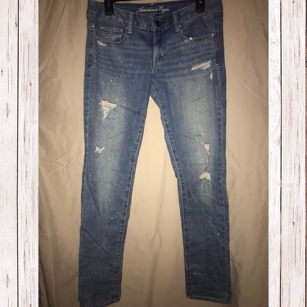 American Eagle Glitter Skinny Jean💎